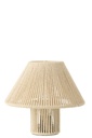 Lampe de table LED en métal/coton naturel