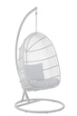 Chaise suspendue ovale en acier blanc