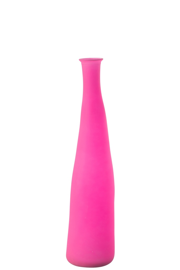 Vase Bouteille Verre Rose Néon