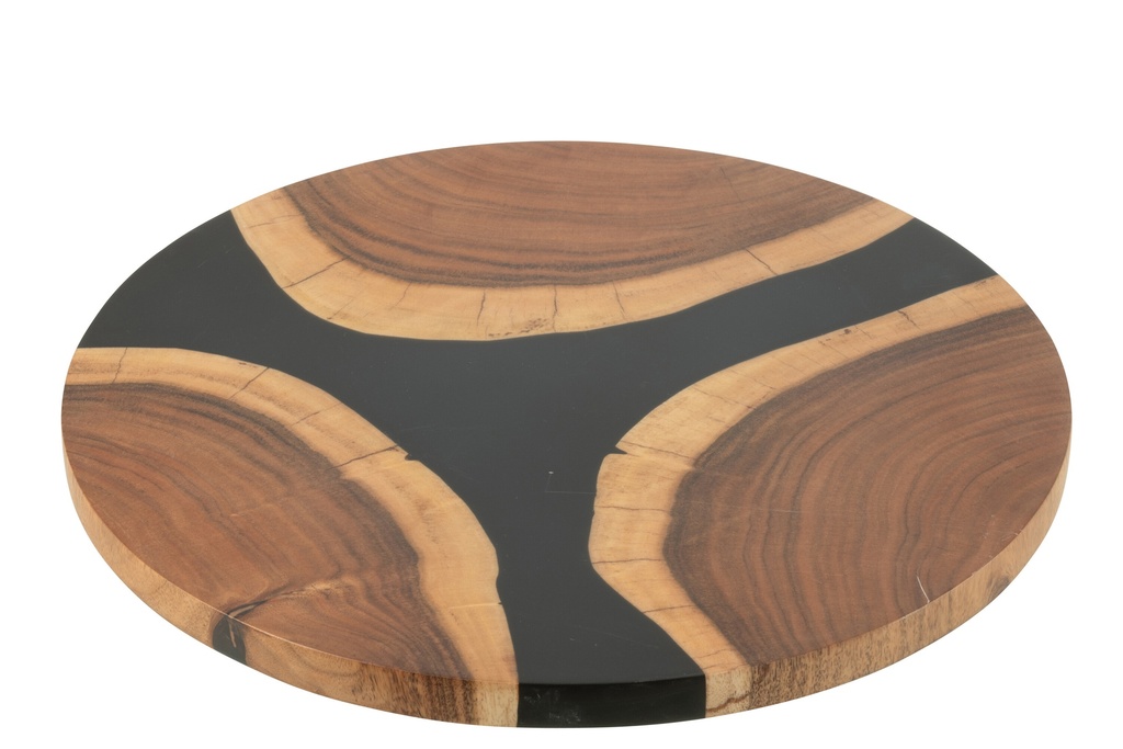 Cutting Board Round Acacia Wood/Resin