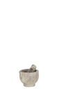 Mortar+Pestle Marble Beige