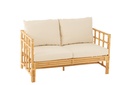 Sofa Elise+Cushion 2 Person Rattan/Textile