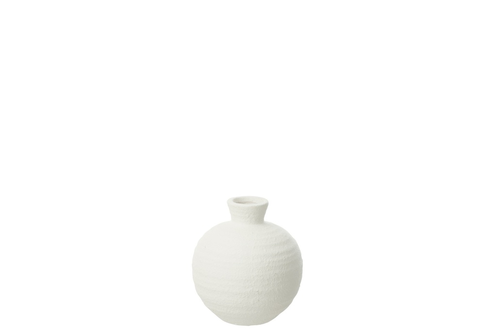 Vase Ballon Maru Argile Blanc