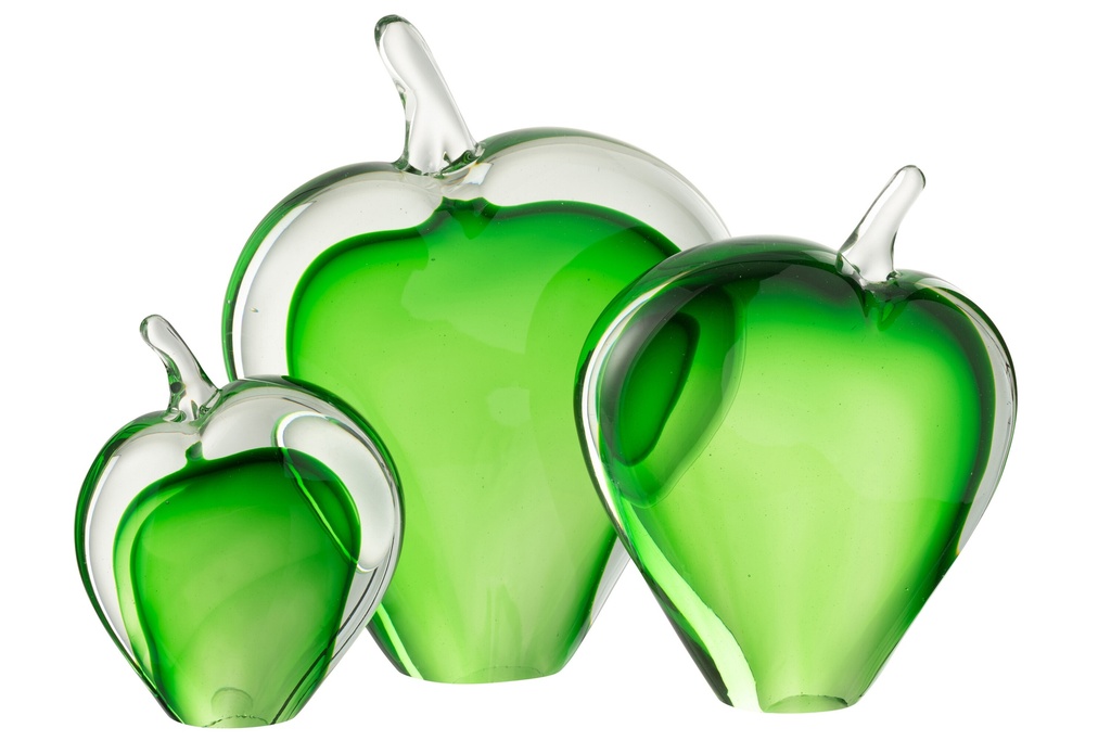 Set Of 3 Paperweight Malum Glass
