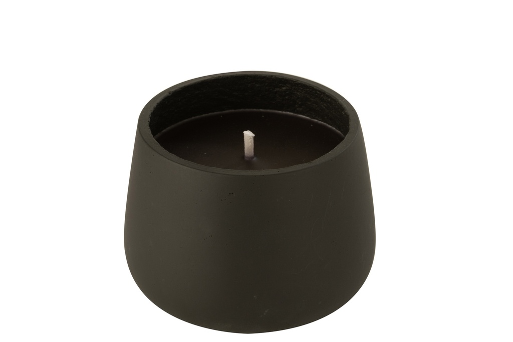 Outdoor Candle Cement Black Medium
