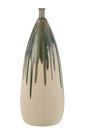 Vase Paint Ceramic Natural/Green Large