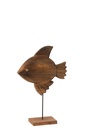 Decoration Fish Mango Wood/Metal Brown/Black