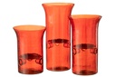 Lot de 3 bougeoirs en verre/métal