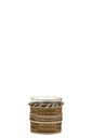 Tealight Holder Glass Brown/Beige