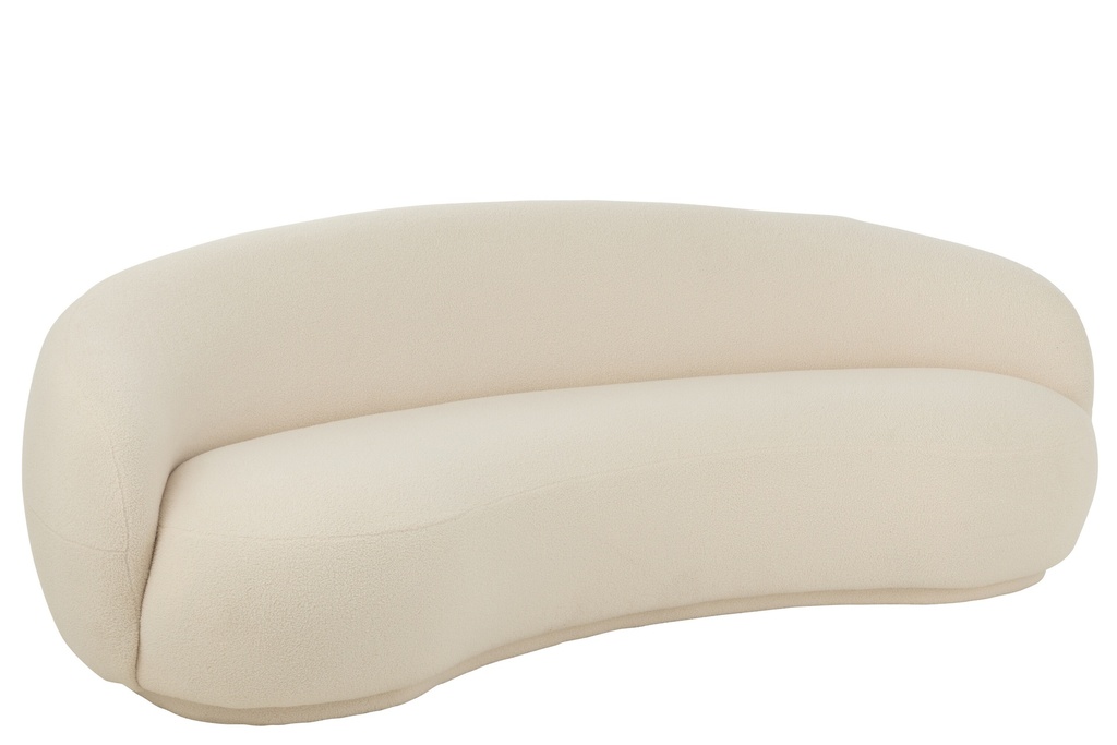 Sofa Snow Poplar Wood/Foam White