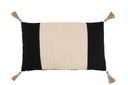 Cushion Woven Rectangle Polyester Black