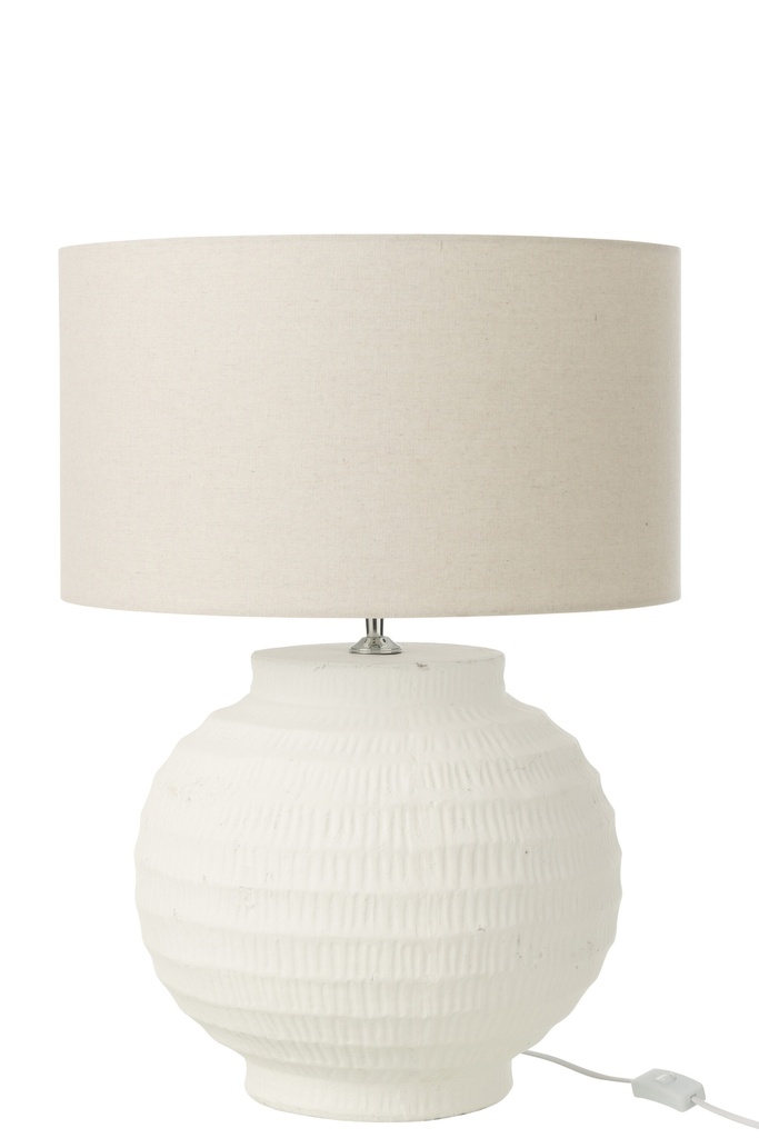 [53976] Table Lamp Terracotta White
