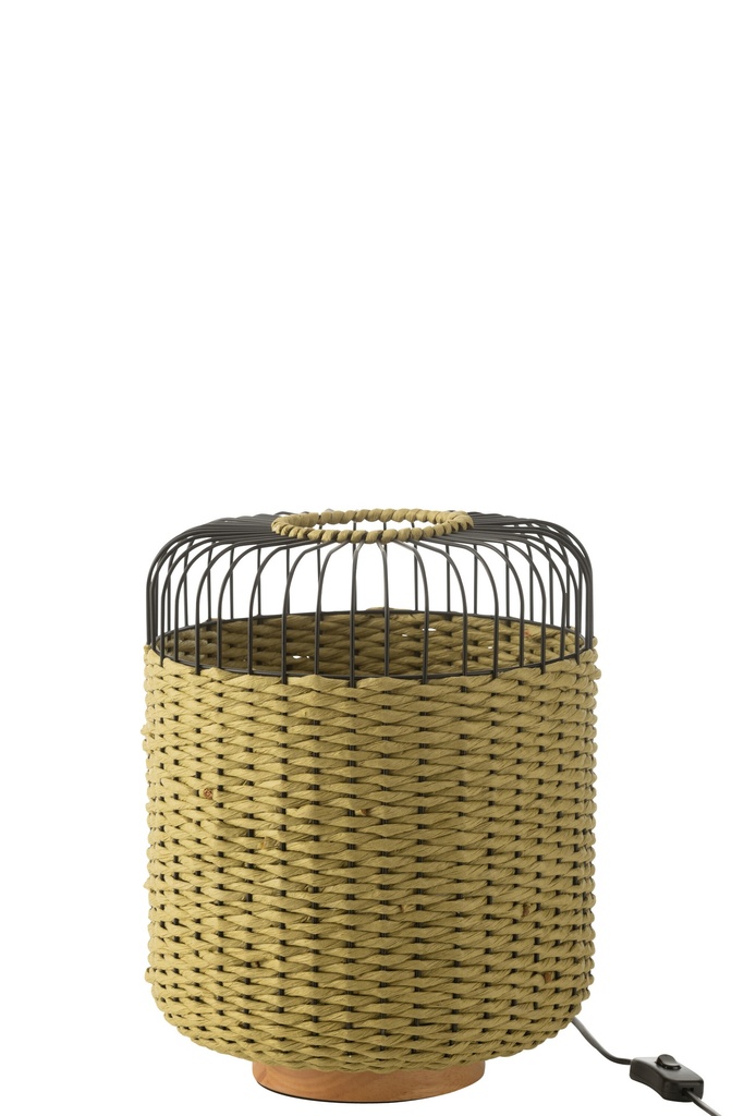 Lampe de table en métal vert