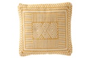 Coussin Bali Coton Blanc/Ocre