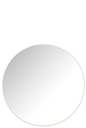 Mirror Round Glass/Metal White Large