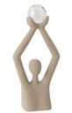 Buste Tête de Boule Résine/Cristal Beige