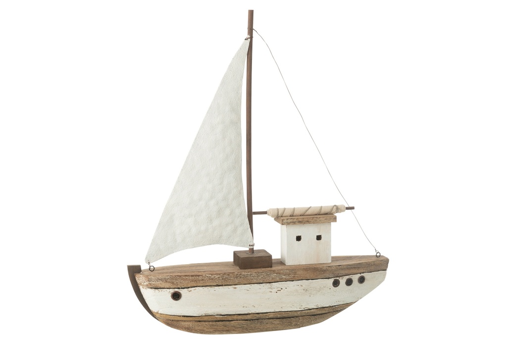 Boat 1 Sail Paulownia Wood
