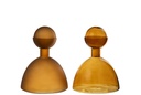 Vase Bottle+Cap Round Glass Shiny/Matte