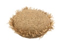 Coussin rond en raphia naturel