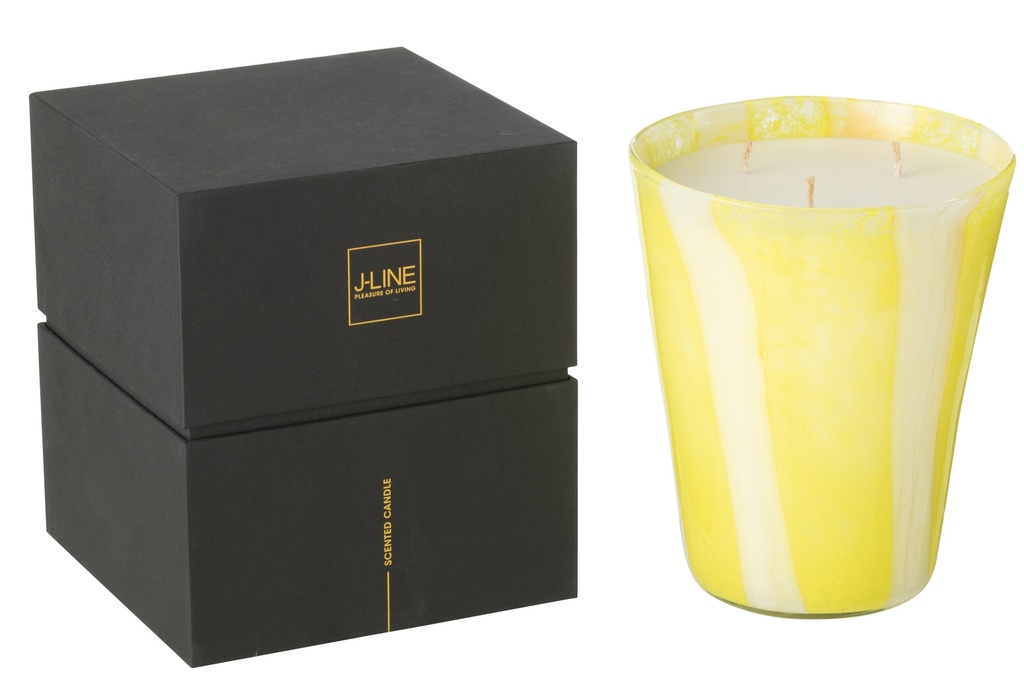 Scented Candle Noa Lines Yellow