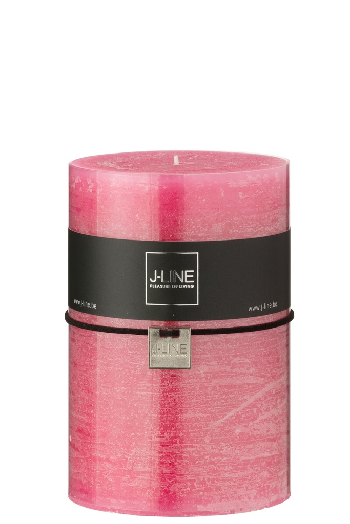 Bougie cylindrique rose extra large