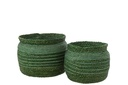 Set Of 2 Basket Braided Edge