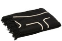 Plaid Lines/Curves Cotton Black/White