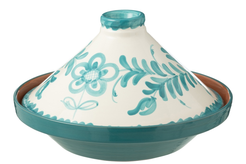 Tagine Granada Ceramic White/Aqua