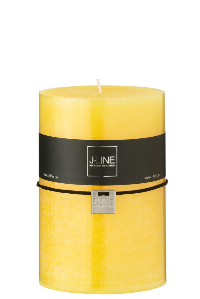 Bougie cylindrique jaune extra large