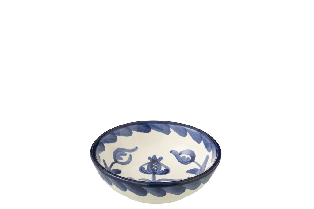 Bowl Granada Low Ceramic White/Cobalto