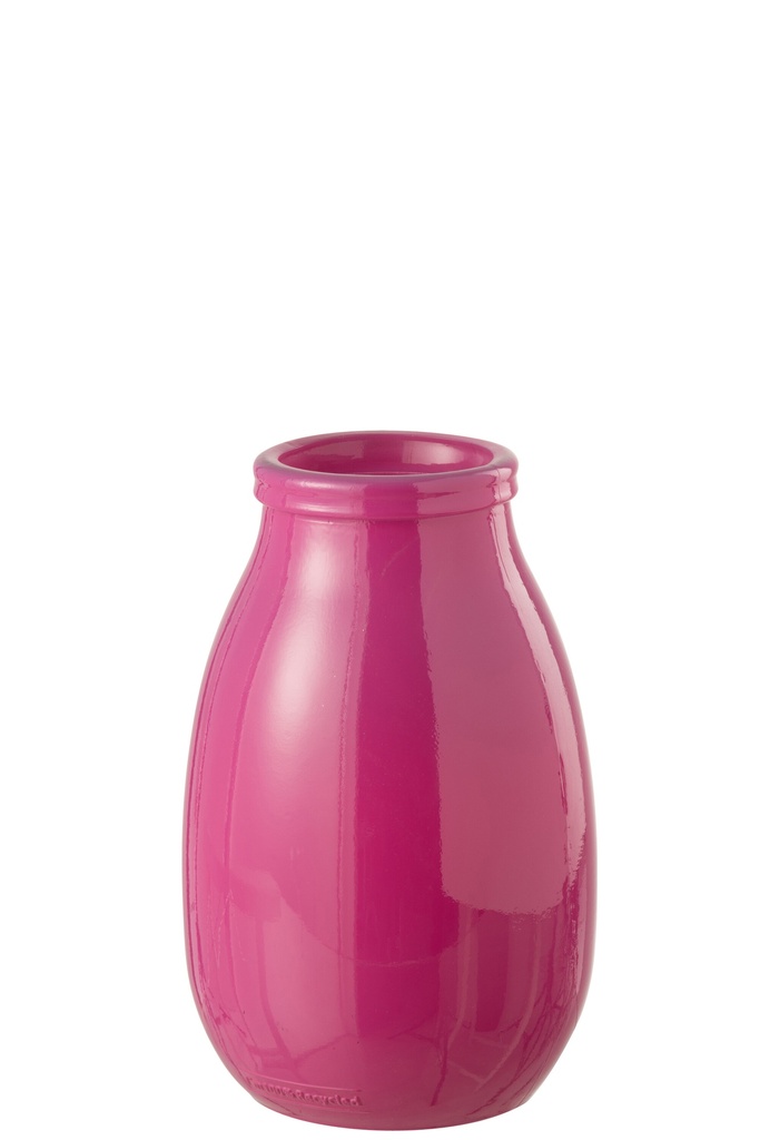 Vase Glass Orange Pink Large