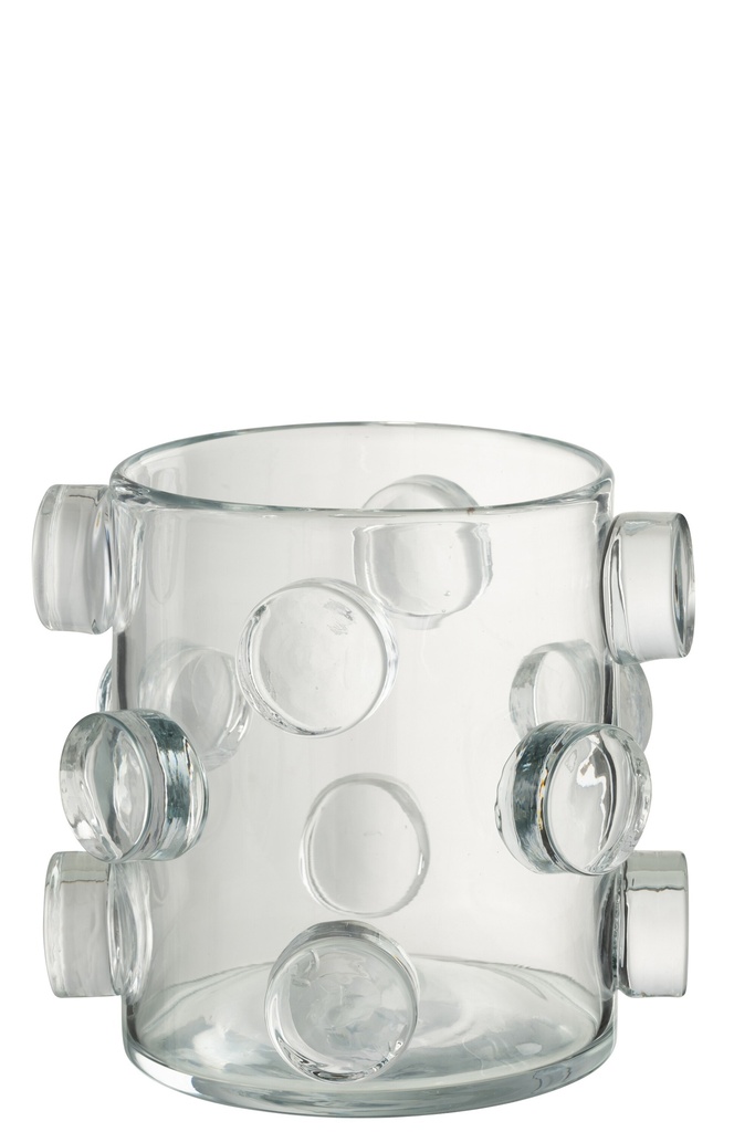 Vase Pebbles Glass Transparent Small