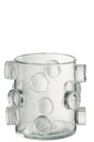Vase Pebbles Glass Transparent Small
