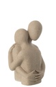 Bust Couple Hug Resin Beige