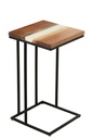 Side Table Square Acacia Wood/Resin