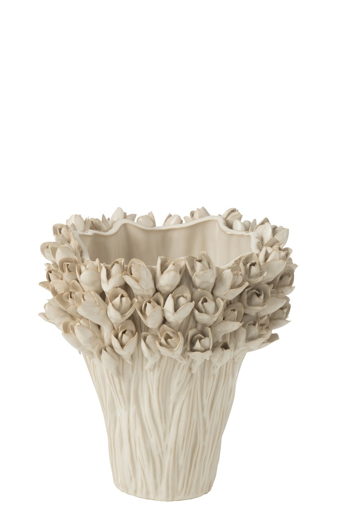 Vase Ambrosia Ceramic White Medium