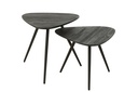 Ensemble de 2 tables triangulaires recyclées