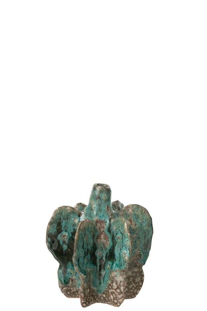 Vase Naga Ceramic Azur/Brown Small