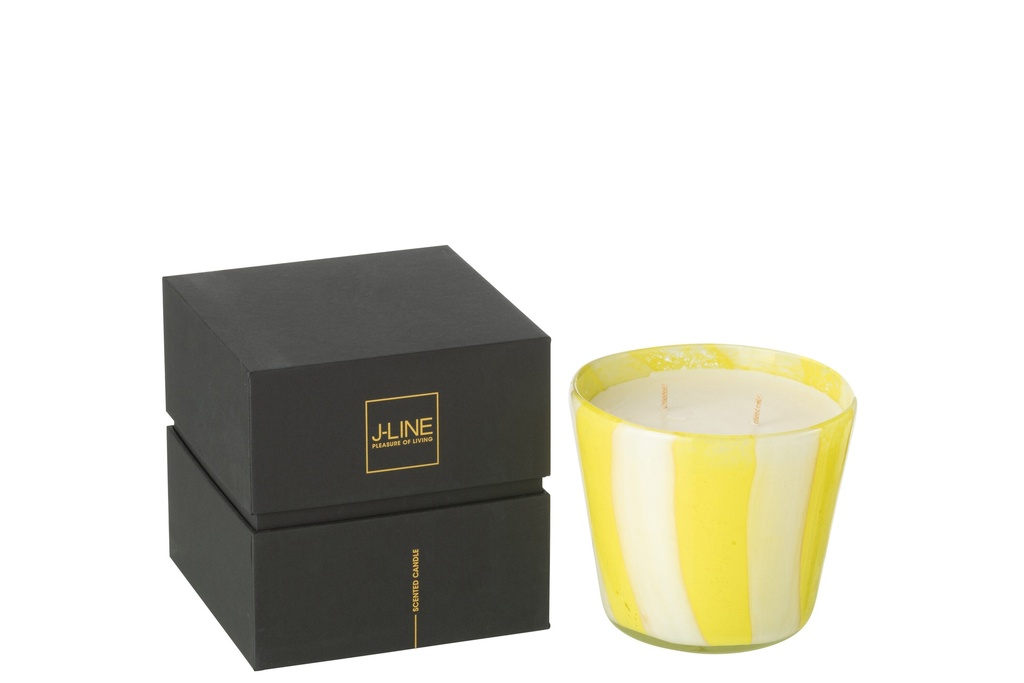 Scented Candle Noa Lines Yellow