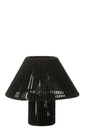 Lampe de table LED en métal/coton noir