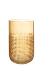 Vase Motif Verre Orange Moyen