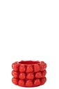 Flowerpot Strawberries Ceramic Red Small