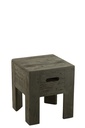 Tabouret Will en bois de pin noir