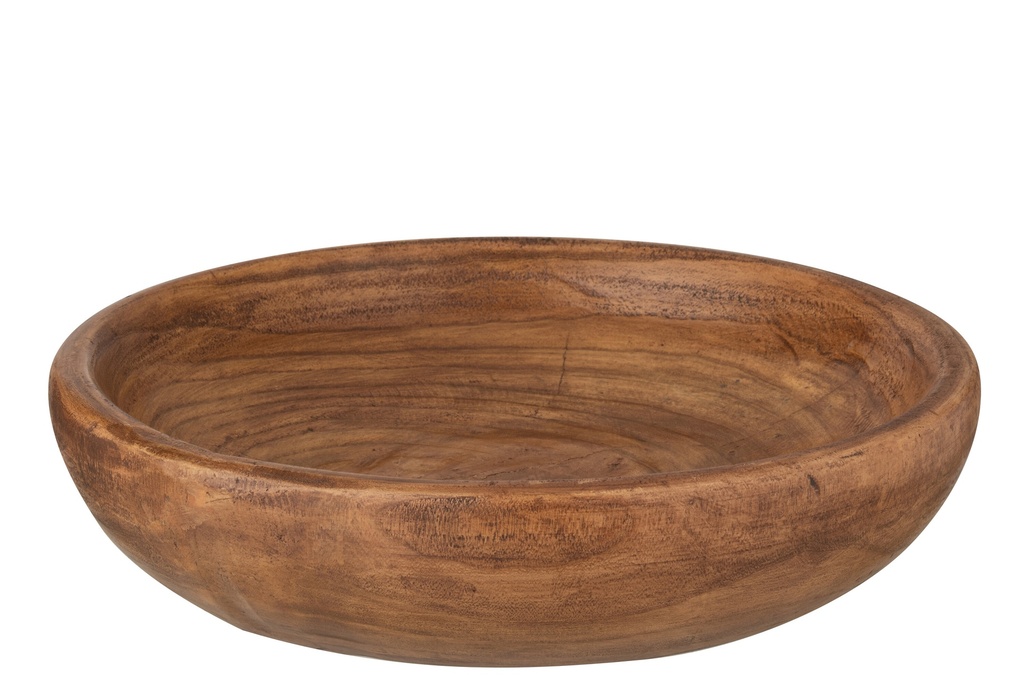 Assiette en bois de paulownia marron