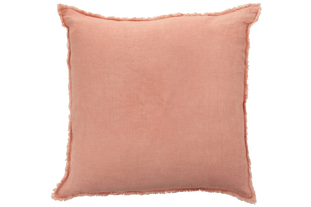 Cushion Stonewashed Linen Peach Pink