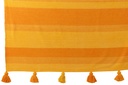 Plaid Stripes+Tassels Cotton Orange