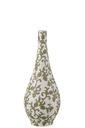 Vase Yezi Poire Porcelaine Vert/Blanc