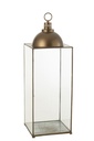 Lanterne Hagrid Verre/Fer Bronze L