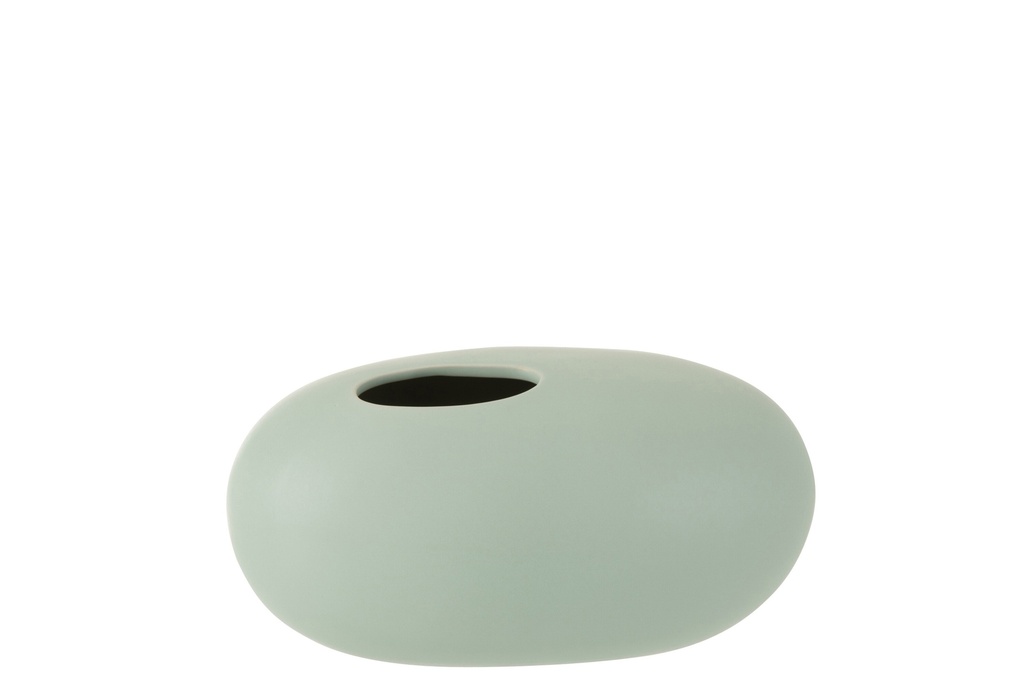 Vase Ovale Céramique Vert Pastel