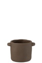 Pot Gustave Ciment Brun Foncé
